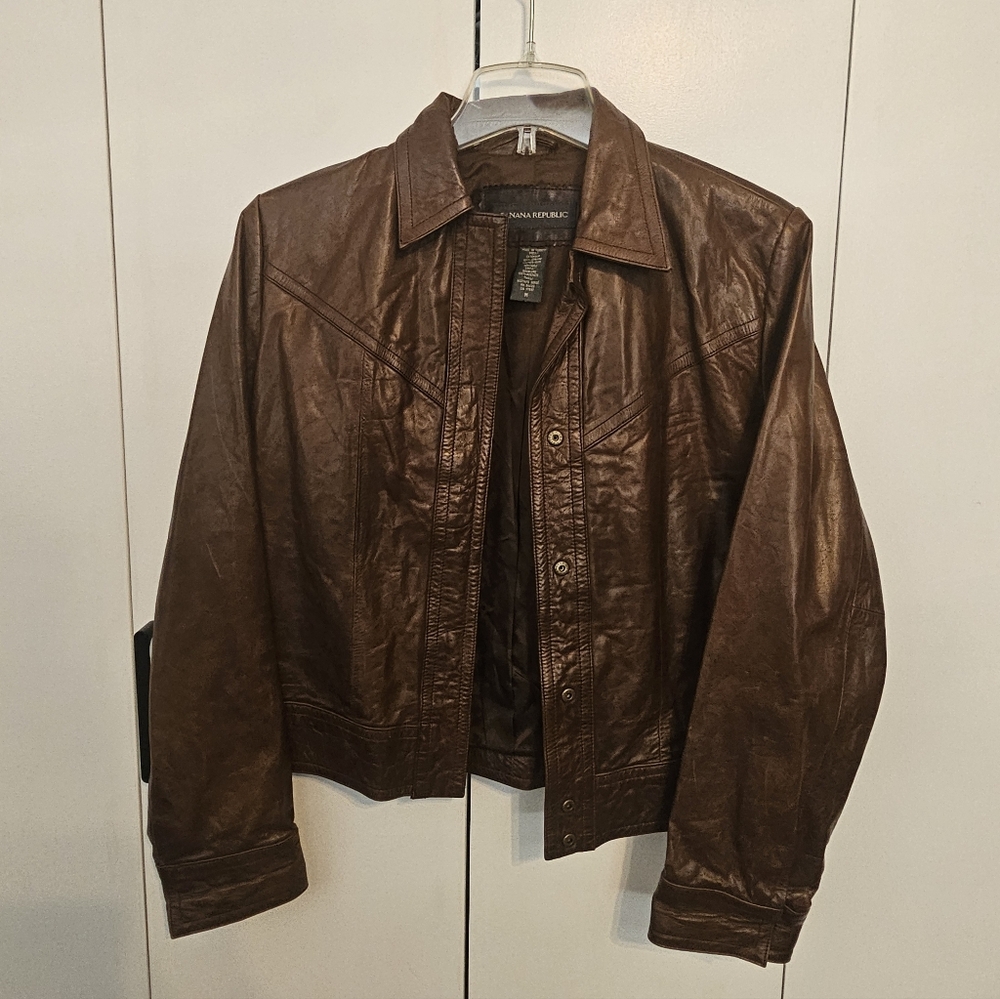 Banana Republic Brown Leather Jacket